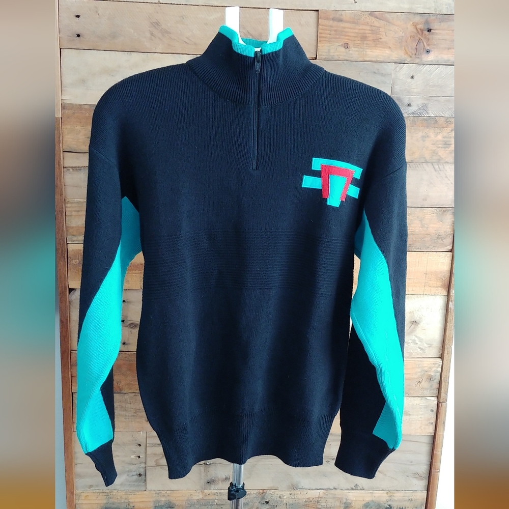 White Stag VTG 80s Colorblock Wool Blend Ski Sweater